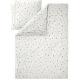 LIVARNO® Parure de lit en mousseline, 240 x 220 cm (motif floral/blanc)