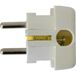 N & L 17204 Prise plate avec terre plastique 230 V blanc