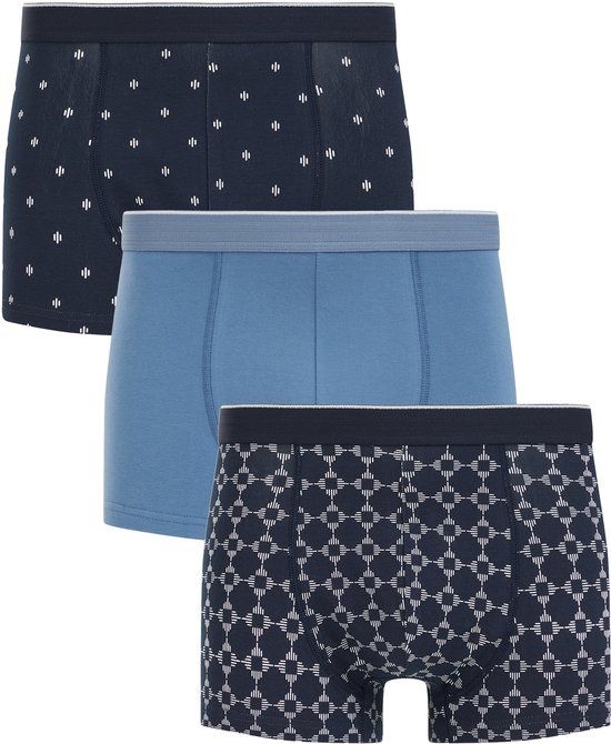 WE Fashion Heren boxershort met print, 3-pack