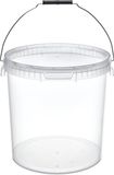 Garronda 5x stuks - 20 L - Emmer Met Deksel - Transparant