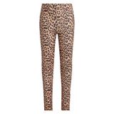 Like Flo slim fit legging met panterprint - bruin