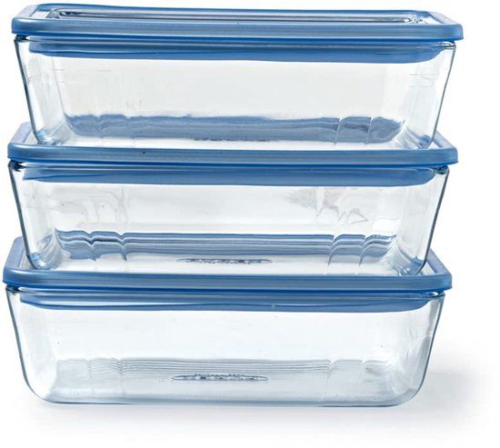Pyrex Pure Glass Collection voedselcontainer set van 3