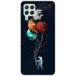 Cosmonaute aux ballons Bedrukt siliconen hoesje compatibel met Samsung Galaxy A22 4G