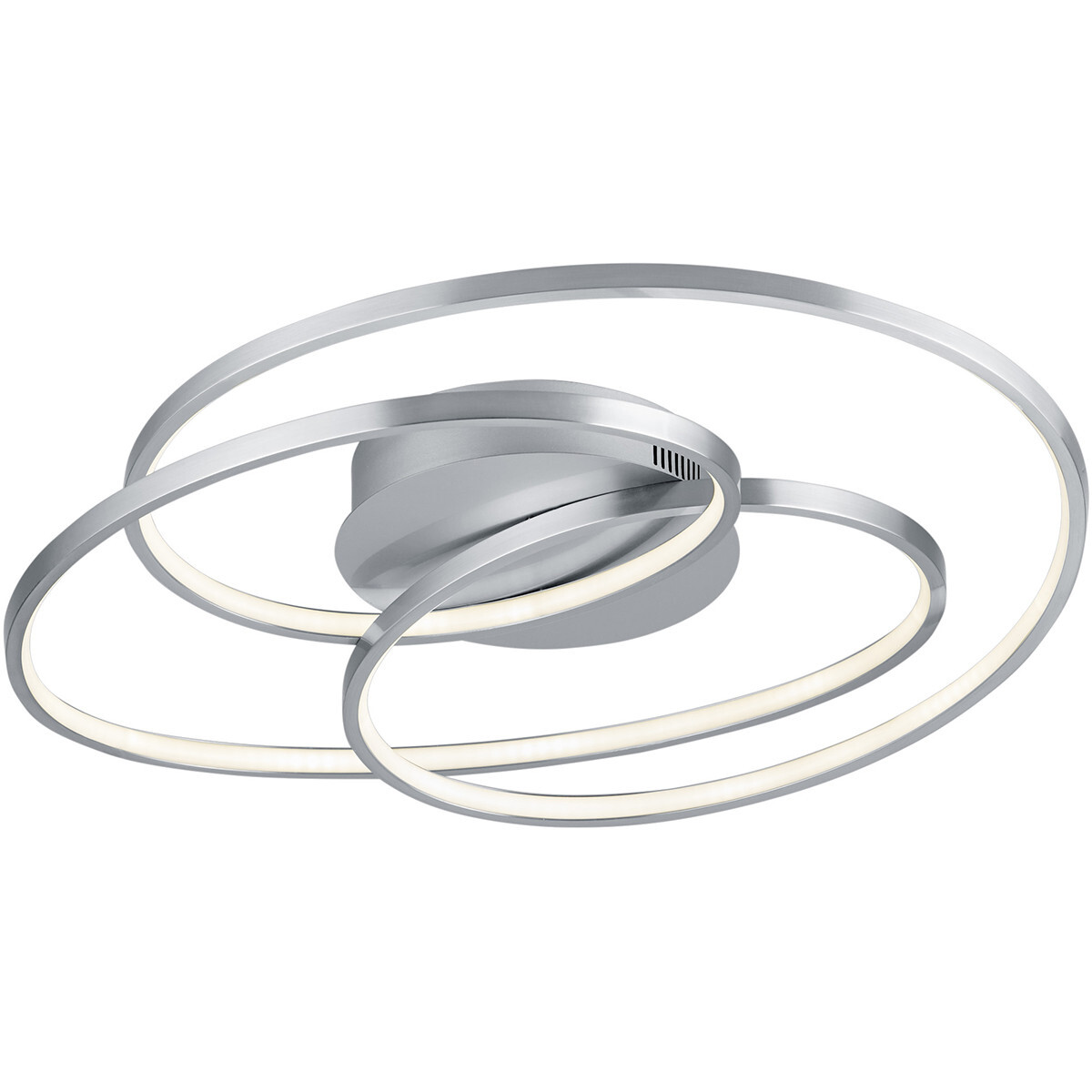 BES LED LED Plafondlamp - Trion Gilo - 38W - Warm Wit 3000K - Dimbaar - Rond - Mat Nikkel - Aluminium