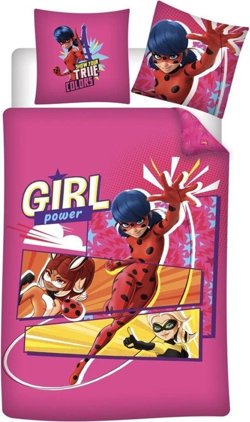 4KidsOnly Miraculous Ladybug Dekbedovertrek - Girl Power - 140x200cm - Katoen