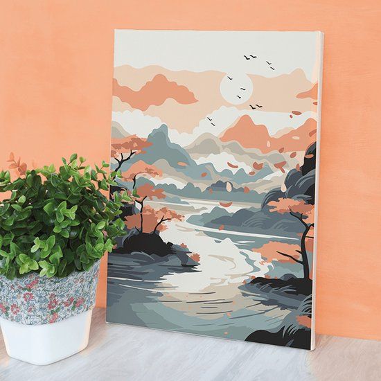 Graine Créative Schilderen op nummer ASIA - Canvas 20 x 30 cm