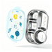 Maxcook Boîte à bento à 5 compartiments en acier inoxydable 316 avec couvercle en PP motif astronaute spatial 26,5×19,5×6 cm