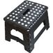 Armo® Tabouret pliant Step Down repose-pieds avec poignée de transport, tabouret pliant compact, repose-pieds bricolage échelle MAX poids 150 kg (noir)