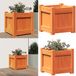 vidaXL Plantenbak 31x31x31 cm massief grenenhout wasbruin