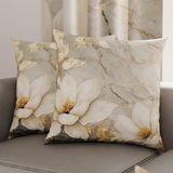 PETTI Artigiani Italiani - Paar kussenslopen 60 x 60 cm van microvezel, decoratief kussen voor slaapkamer, bank, woonkamer, set van 2 kussenslopen, bloemenpatroon 32, 100% Made in Italy