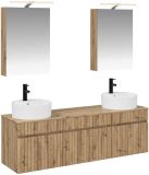 vidaXL Badkamerkast set 5 stuks Artisanaal eiken Bewerkt hout