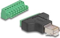 Delock Adapter RJ45 male > Terminal Block 8 pin 2-part 3.81 mm