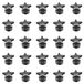25 rivets étoile, métal, 12 mm, vis étoile décoratives, noir