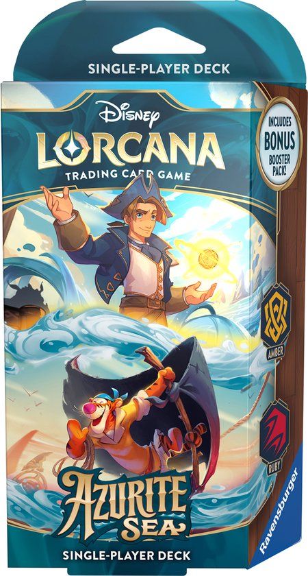Ravensburger Disney Lorcana: Azurite Sea Jim Hawkins & Tiger Starter Deck