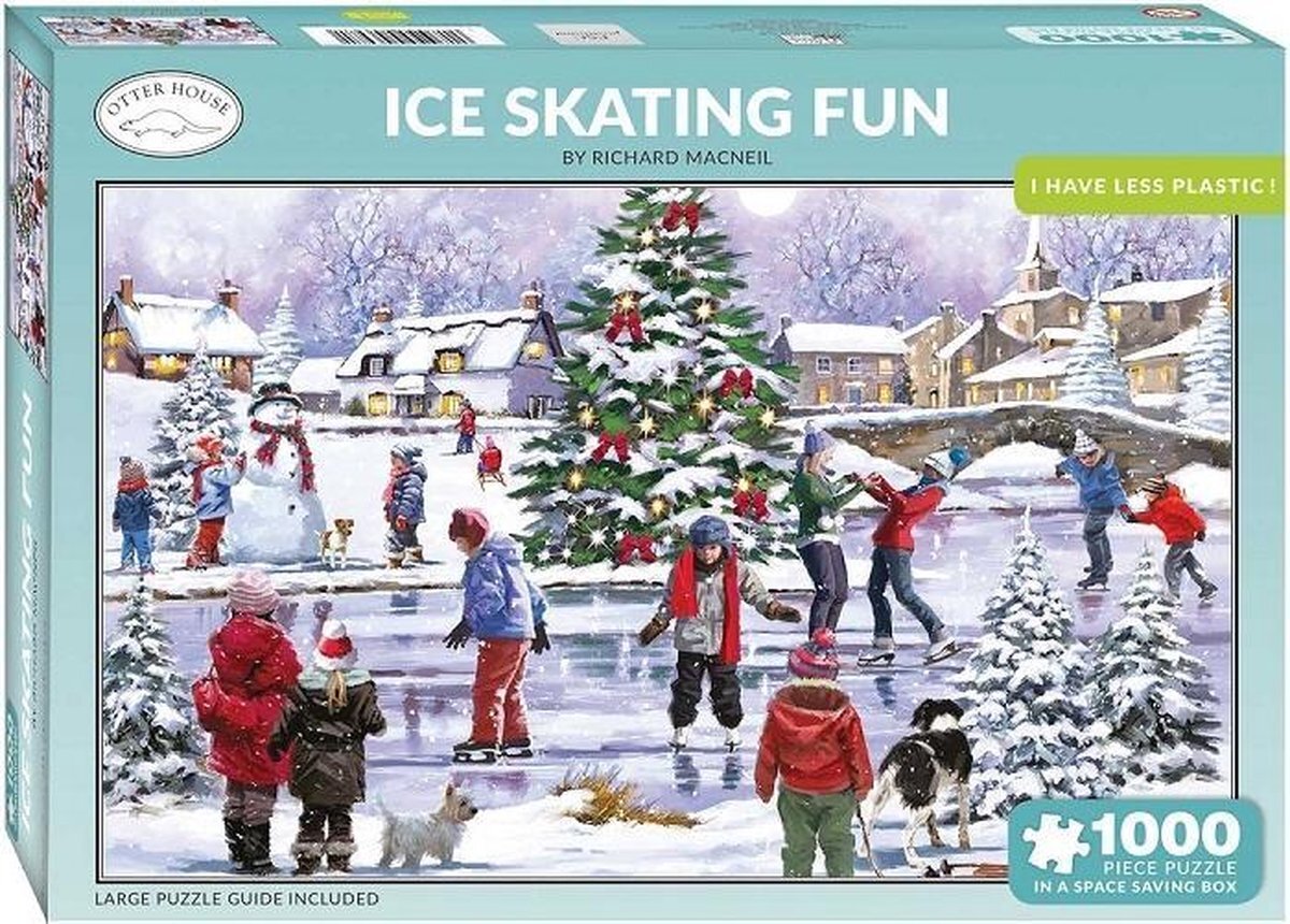 Otter House Ice Skating Fun Puzzel 1000 Stukjes