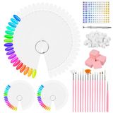 Nagelpatroonsticks, nagelsticks, nagelkleurenscherm, standaard, semi-permanente nagellak, kleurkaart voor nail-art-stijl en kleurweergave, met cijferstickers (300 stuks)