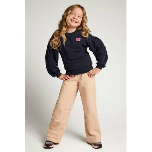 LOOXS little wide leg joggingbroek - beige