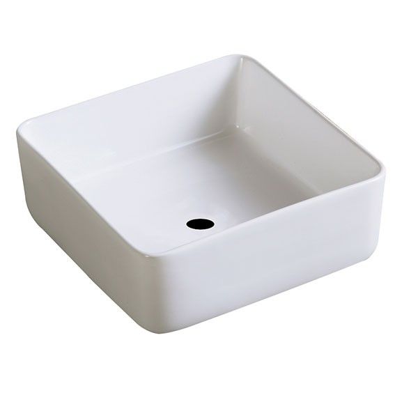 Best Design Waskom Opbouw Bissel Vierkant 31x31x12.5cm Keramiek Glans Wit