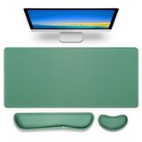 Gimars 3-in-1 muismat en toetsenbord-polssteunset, 800 x 300 mm, grote polssteun van geheugenschuim, polssteunen voor typen pijnverlichting, polssteunen voor gaming, bureau, kantoor, thuis
