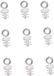 Cintres pour boules de polystyrène - Lot de 100