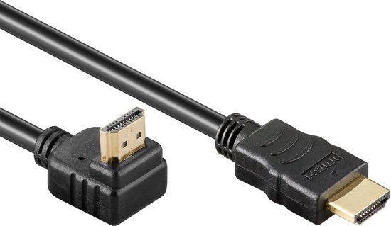 Goobay HDMI Kabel - 0.5m - 90° haaks naar boven - Zwart