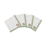 Pick a Poppy Madelen Möllard Tulip serviette en coton vert clair, lot de 4, 45x45 cm