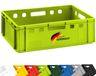 BURI Caisse à viande E2 Caisse de boucherie 60x40x20cm apte au contact alimentaire, robuste, empilable - Caisse de stockage universelle Eurobox d'Allemagne