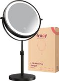 Fraay® Make Up Spiegel met LED Verlichting - 10x Vergroting - Zwart