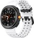 Strap-it Ocean siliconen bandje met gespsluiting geschikt voor Samsung Galaxy Watch 9 (40/44mm) / Watch 8 (40/44mm) / 8 Classic (46mm) - wit