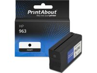 PrintAbout 3JA26AE (963) Black Ink Cartridge for HP