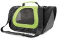 Record - Tweekleurige stoffen transportbox voor honden en katten, tas met riem en binnenzak, mesh zijkanten voor ventilatie en zichtbaarheid - Maat M - 35 x 22 x 23 cm