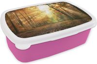 MuchoWow Broodtrommel Roze - Lunchbox - 18x12x6 cm - BPA-vrij - Kinderen