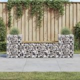 Prolenta Maison Exclusive - Tuinbank van gabionen, 183x41x60,5 cm, gemaakt van geïmpregneerd grenenhout