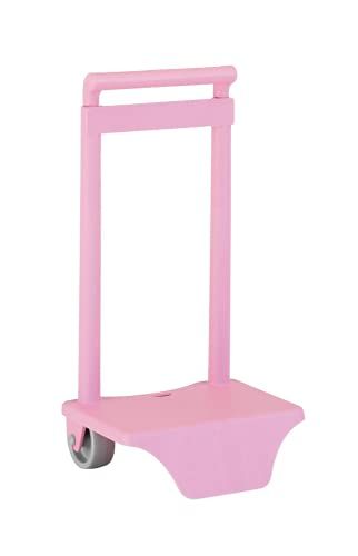 Safta Trolley voor schoolrugzakken, opvouwbaar, roze
