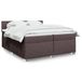 Maison Exclusive - Lit boxspring avec matelas, brun foncé, 200x200 cm, textile