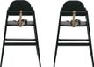 Safetots Chaise haute empilable en bois pour enfant 2 pièces, noir