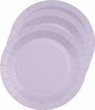 Santex Feest gebaksbordjes - lila paars - 10x - karton - 17 cm - rond