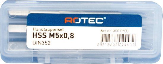 Rotec HSS Handtappenset metrisch M 5 x 0,8 - 3000500