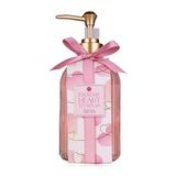 Accentra zeepdispenser FROM MY HEART TO YOURS met handzeep - vloeibare zeep in een decoratieve glazen pompdispenser, 400ml, geur: Blush Rose - navulbaar