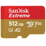 SanDisk Extreme 512GB MicroSDXC - U3 V30 A2 - 160MB/s - with adapter