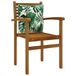 vidaXL Rugkussen PUTTEN 100% Polyester Bladpatroon 40 x 40 x 10 cm
