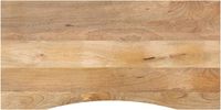 vidaXL Bureaublad met ronding 120x50x2,5 cm massief ruw mangohout