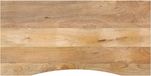 vidaXL Bureaublad met ronding 120x50x2,5 cm massief ruw mangohout