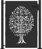 vidaXL Portail de jardin 110 x 130 cm acier thermolaqué noir verrouillable
