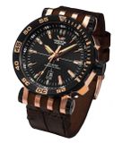 Vostok Europe NH35A-575E282 herenhorloge - bruin - edelstaal PVD rosé