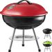 Goods & Gadgets Kubista Micro BBQ: Kleine grill voor houtskool, ø 38 cm, geëmailleerd roestvrij staal - Compact, draagbaar en ultra-licht, ideaal voor kamperen en balkon