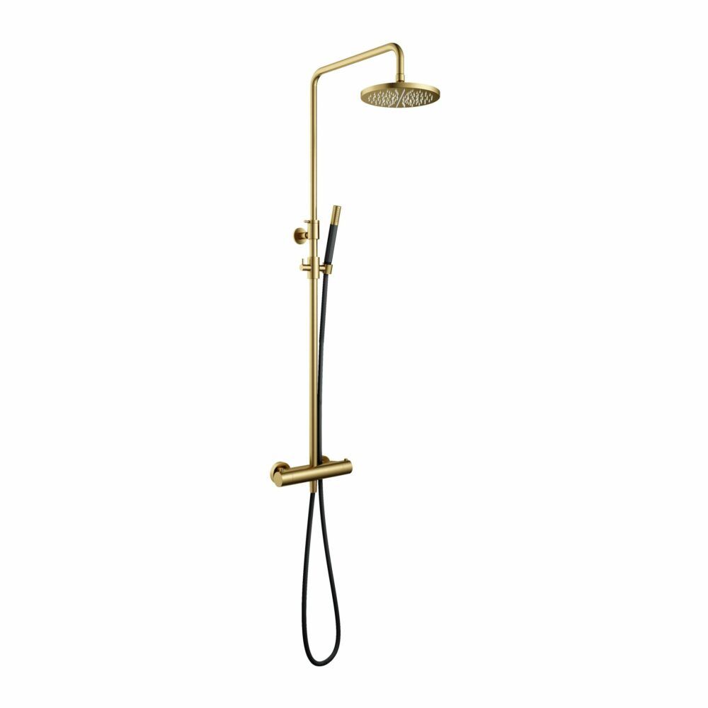 hotbath Cobber SDS9 Opbouw Regendoucheset 30 Geborsteld Messing PVD