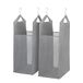 STORAGE MANIAC Set van 2 hangende wasmand, doorzichtige mesh-tas aan de voorkant, slanke mand, dubbele hangende kastmand, smalle organizer, grijs