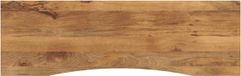 vidaXL - Bureaublad met ronding 160x50x2,5 cm massief ruw mangohout