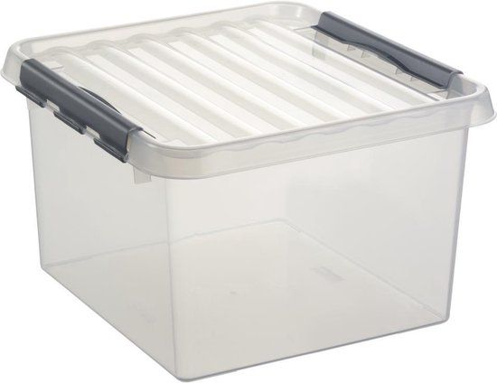 Sunware Q-line Opbergbox 26L - Grijs - 40 x 40 x 26 cm